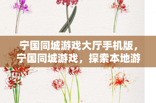 宁国同城游戏大厅手机版,宁国同城游戏,探索本地游戏文化的独特魅力 宁国同城游戏大厅手机版,宁国同城游戏,探索本地游戏文化的独特魅力