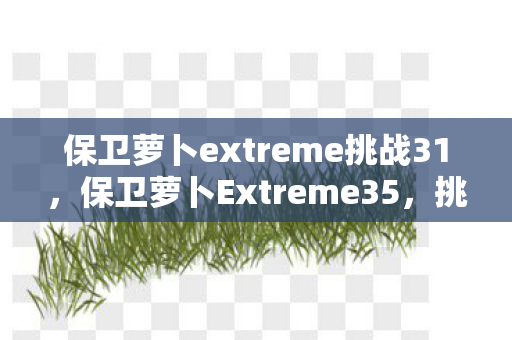 保卫萝卜extreme挑战31,保卫萝卜Extreme35,挑战与乐趣并存的塔防新篇章 保卫萝卜extreme挑战31,保卫萝卜Extreme35,挑战与乐趣并存的塔防新篇章