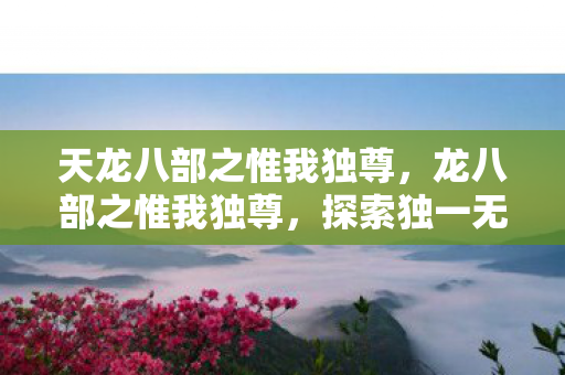 天龙八部之惟我独尊，龙八部之惟我独尊，探索独一无二的武侠世界