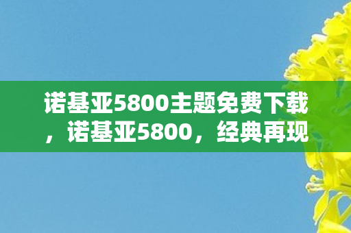 诺基亚5800主题免费下载,诺基亚5800,经典再现,重塑手机传奇 诺基亚5800主题免费下载,诺基亚5800,经典再现,重塑手机传奇