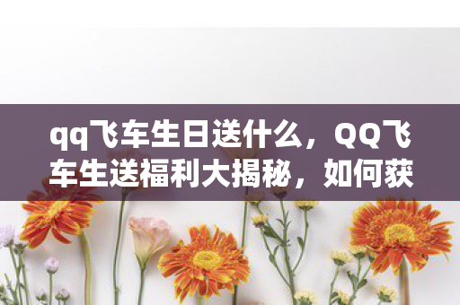 qq飞车生日送什么,QQ飞车生送福利大揭秘,如何获取超值游戏道具与惊喜好礼? qq飞车生日送什么,QQ飞车生送福利大揭秘,如何获取超值游戏道具与惊喜好礼?