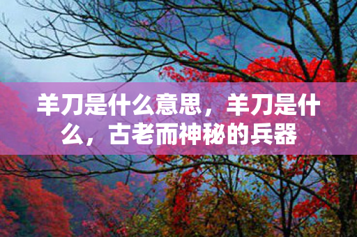 羊刀是什么意思,羊刀是什么,古老而神秘的兵器 羊刀是什么意思,羊刀是什么,古老而神秘的兵器