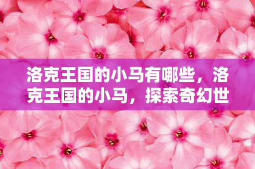 洛克王国的小马有哪些,洛克王国的小马,探索奇幻世界的奇妙旅程 洛克王国的小马有哪些,洛克王国的小马,探索奇幻世界的奇妙旅程