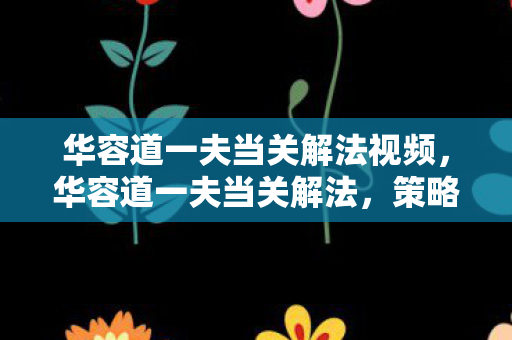 华容道一夫当关解法视频,华容道一夫当关解法,策略与智慧的碰撞 华容道一夫当关解法视频,华容道一夫当关解法,策略与智慧的碰撞