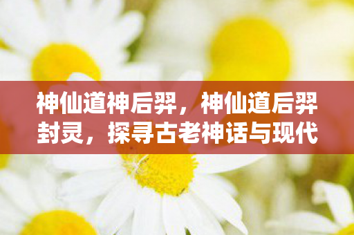神仙道神后羿，神仙道后羿封灵，探寻古老神话与现代游戏的奇妙融合