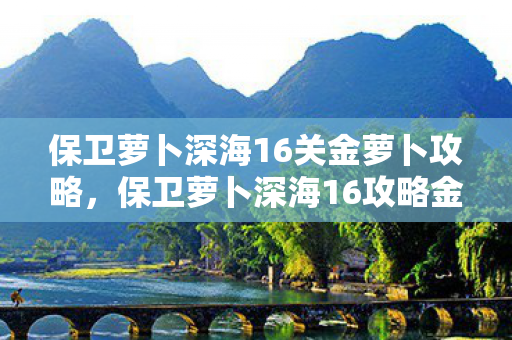 保卫萝卜深海16关金萝卜攻略,保卫萝卜深海16攻略金萝卜布阵图 保卫萝卜深海16关金萝卜攻略,保卫萝卜深海16攻略金萝卜布阵图
