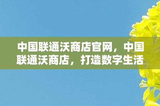 中国联通沃商店官网,中国联通沃商店,打造数字生活新体验 中国联通沃商店官网,中国联通沃商店,打造数字生活新体验
