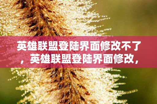 英雄联盟登陆界面修改不了,英雄联盟登陆界面修改,探索个性化与创意的无限可能 英雄联盟登陆界面修改不了,英雄联盟登陆界面修改,探索个性化与创意的无限可能