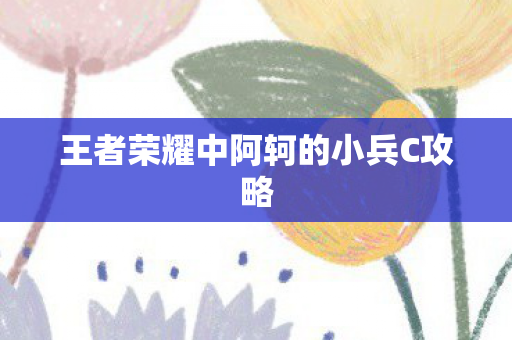 王者荣耀中阿轲的小兵C攻略 王者荣耀中阿轲的小兵C攻略