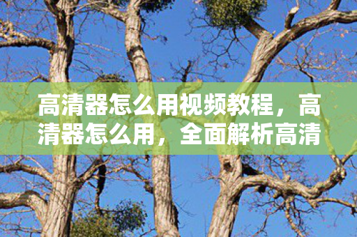 高清器怎么用视频教程,高清器怎么用,全面解析高清播放器的使用技巧 高清器怎么用视频教程,高清器怎么用,全面解析高清播放器的使用技巧