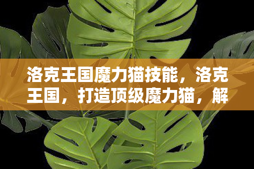 洛克王国魔力猫技能,洛克王国,打造顶级魔力猫,解锁宠物养成新高度 洛克王国魔力猫技能,洛克王国,打造顶级魔力猫,解锁宠物养成新高度