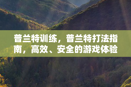 普兰特训练,普兰特打法指南,高效、安全的游戏体验 普兰特训练,普兰特打法指南,高效、安全的游戏体验