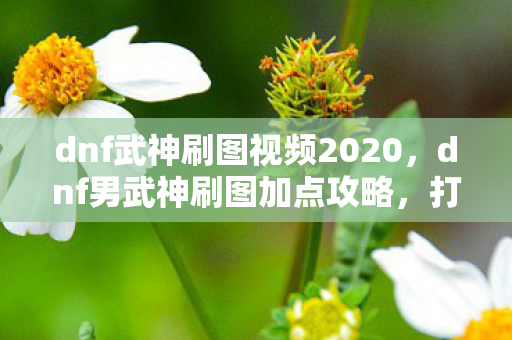 dnf武神刷图视频2020,dnf男武神刷图加点攻略,打造高效战斗体验 dnf武神刷图视频2020,dnf男武神刷图加点攻略,打造高效战斗体验