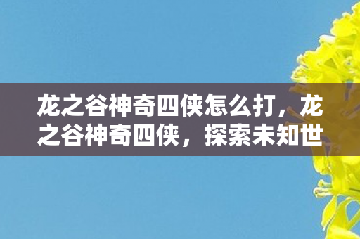 龙之谷神奇四侠怎么打，龙之谷神奇四侠，探索未知世界的冒险之旅