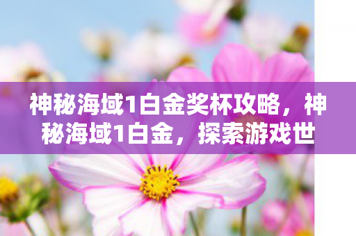 神秘海域1白金奖杯攻略,神秘海域1白金,探索游戏世界的无尽宝藏 神秘海域1白金奖杯攻略,神秘海域1白金,探索游戏世界的无尽宝藏