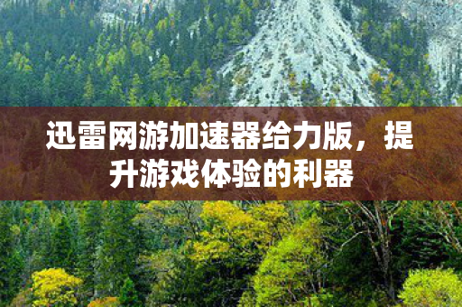 迅雷网游加速器给力版,提升游戏体验的利器 迅雷网游加速器给力版,提升游戏体验的利器
