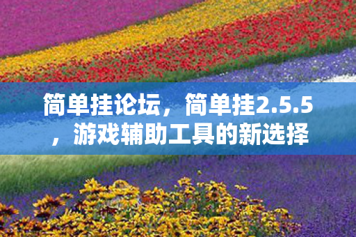 简单挂论坛,简单挂2.5.5,游戏辅助工具的新选择 简单挂论坛,简单挂2.5.5,游戏辅助工具的新选择