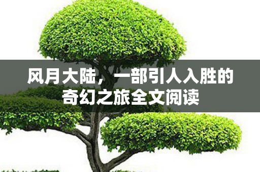 风月大陆,一部引人入胜的奇幻之旅全文阅读 风月大陆,一部引人入胜的奇幻之旅全文阅读