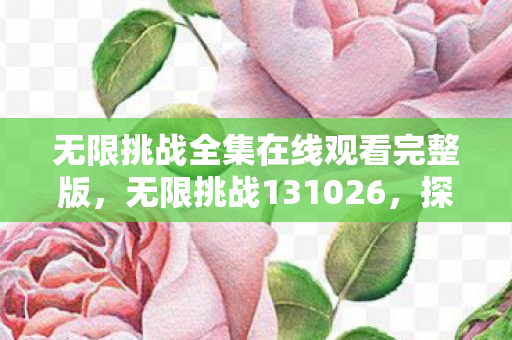 无限挑战全集在线观看完整版,无限挑战131026,探索游戏世界的无限可能 无限挑战全集在线观看完整版,无限挑战131026,探索游戏世界的无限可能
