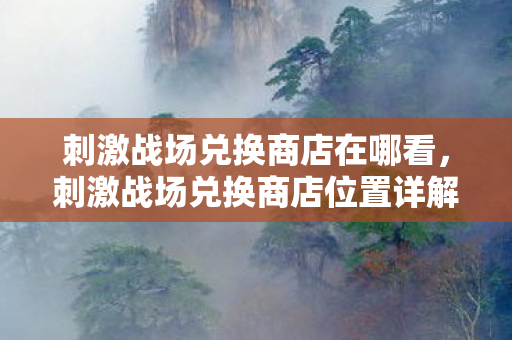 刺激战场兑换商店在哪看,刺激战场兑换商店位置详解 刺激战场兑换商店在哪看,刺激战场兑换商店位置详解