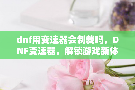dnf用变速器会制裁吗,DNF变速器,解锁游戏新体验,但需谨慎使用 dnf用变速器会制裁吗,DNF变速器,解锁游戏新体验,但需谨慎使用