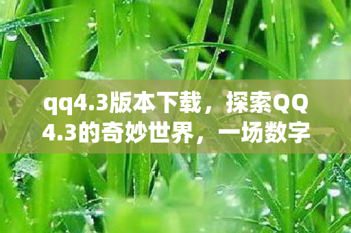 qq4.3版本下载,探索QQ4.3的奇妙世界,一场数字时代的怀旧之旅 qq4.3版本下载,探索QQ4.3的奇妙世界,一场数字时代的怀旧之旅
