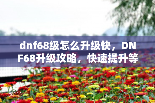 dnf68级怎么升级快，DNF68升级攻略，快速提升等级的方法与技巧