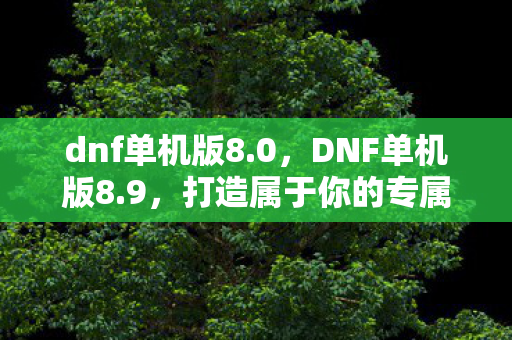 dnf单机版8.0,DNF单机版8.9,打造属于你的专属冒险世界 dnf单机版8.0,DNF单机版8.9,打造属于你的专属冒险世界