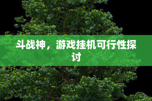 斗战神，游戏挂机可行性探讨