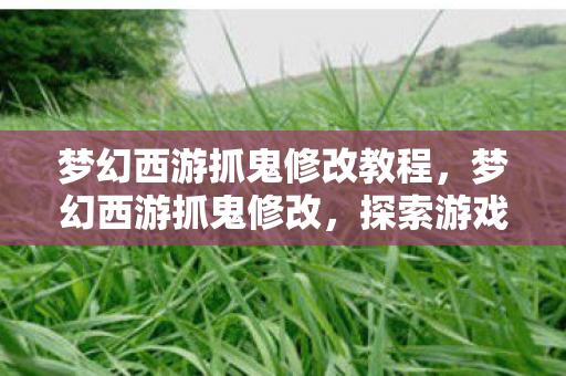 梦幻西游抓鬼修改教程,梦幻西游抓鬼修改,探索游戏乐趣与平衡性的新维度 梦幻西游抓鬼修改教程,梦幻西游抓鬼修改,探索游戏乐趣与平衡性的新维度