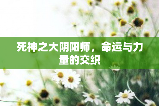 死神之大阴阳师,命运与力量的交织 死神之大阴阳师,命运与力量的交织