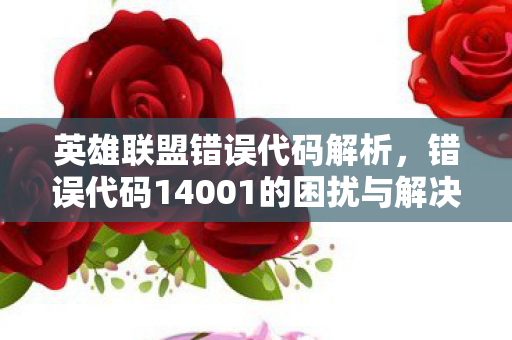 英雄联盟错误代码解析,错误代码14001的困扰与解决策略 英雄联盟错误代码解析,错误代码14001的困扰与解决策略