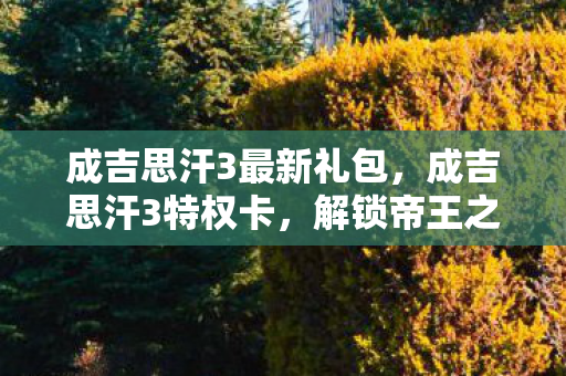 成吉思汗3最新礼包,成吉思汗3特权卡,解锁帝王之路的钥匙 成吉思汗3最新礼包,成吉思汗3特权卡,解锁帝王之路的钥匙