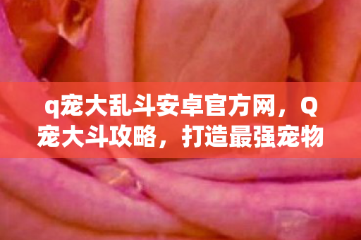 q宠大乱斗安卓官方网,Q宠大斗攻略,打造最强宠物阵容,称霸竞技场! q宠大乱斗安卓官方网,Q宠大斗攻略,打造最强宠物阵容,称霸竞技场!