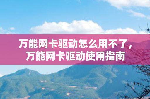 万能网卡驱动怎么用不了，万能网卡驱动使用指南