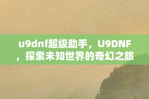 u9dnf超级助手，U9DNF，探索未知世界的奇幻之旅
