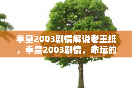 拳皇2003剧情解说老王纸,拳皇2003剧情,命运的交织与宿命之战 拳皇2003剧情解说老王纸,拳皇2003剧情,命运的交织与宿命之战
