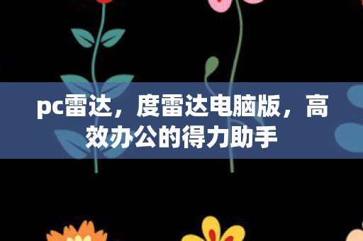 pc雷达，度雷达电脑版，高效办公的得力助手