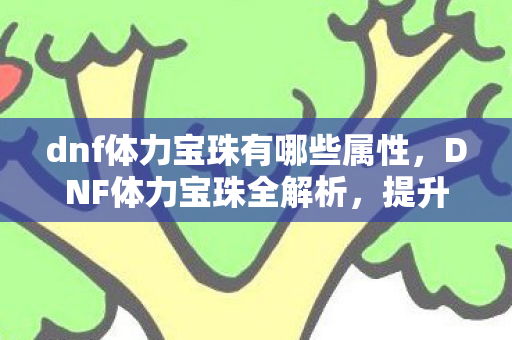 dnf体力宝珠有哪些属性,DNF体力宝珠全解析,提升战斗力的必备神器 dnf体力宝珠有哪些属性,DNF体力宝珠全解析,提升战斗力的必备神器