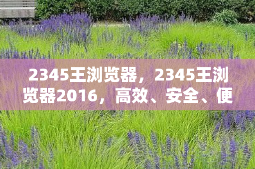 2345王浏览器,2345王浏览器2016,高效、安全、便捷的上网新选择 2345王浏览器,2345王浏览器2016,高效、安全、便捷的上网新选择
