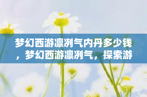 梦幻西游凛冽气内丹多少钱,梦幻西游凛冽气,探索游戏中的独特魅力 梦幻西游凛冽气内丹多少钱,梦幻西游凛冽气,探索游戏中的独特魅力