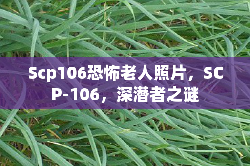 Scp106恐怖老人照片，SCP-106，深潜者之谜