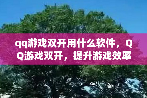 qq游戏双开用什么软件,QQ游戏双开,提升游戏效率与乐趣的实用技巧 qq游戏双开用什么软件,QQ游戏双开,提升游戏效率与乐趣的实用技巧