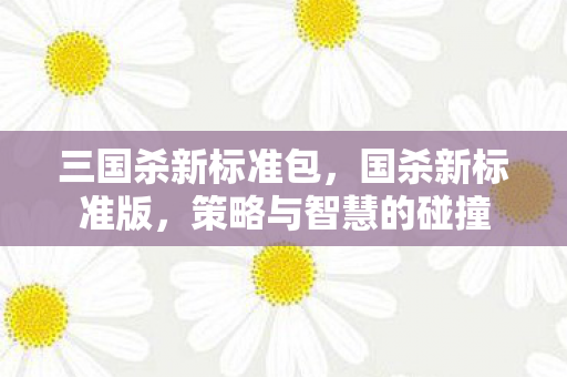 三国杀新标准包,国杀新标准版,策略与智慧的碰撞 三国杀新标准包,国杀新标准版,策略与智慧的碰撞