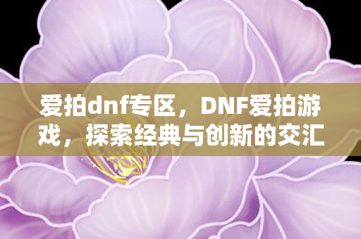 爱拍dnf专区,DNF爱拍游戏,探索经典与创新的交汇点 爱拍dnf专区,DNF爱拍游戏,探索经典与创新的交汇点