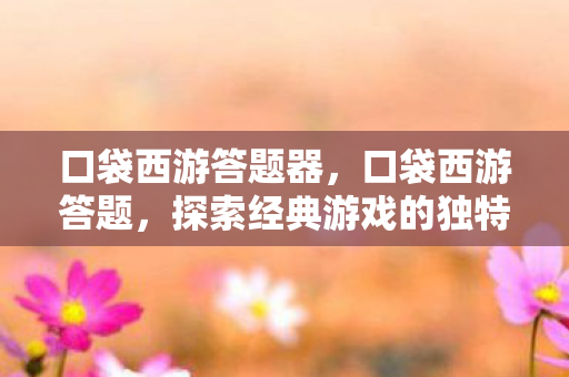 口袋西游答题器，口袋西游答题，探索经典游戏的独特魅力