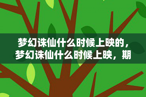 梦幻诛仙什么时候上映的，梦幻诛仙什么时候上映，期待与揭秘