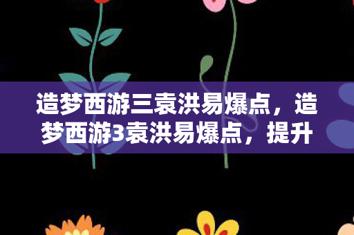 造梦西游三袁洪易爆点，造梦西游3袁洪易爆点，提升战斗效率的秘诀
