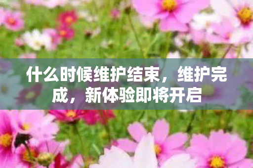什么时候维护结束,维护完成,新体验即将开启 什么时候维护结束,维护完成,新体验即将开启