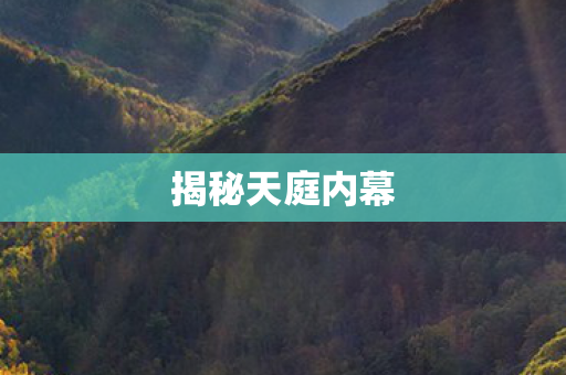 揭秘天庭内幕 揭秘天庭内幕